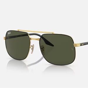 Ray-Ban Gold Frame Sunglasses with Black Temples. RB3699. NWOT. Cost new: $178.